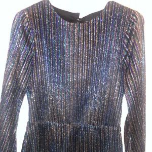 Top shop sparkly striped dress